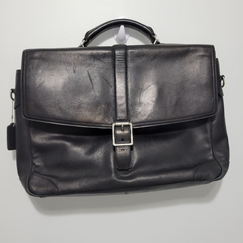 Coach Black Leather Men's Bag